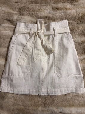 American Eagle Outfitters White Tie-Waist Mini Skirt